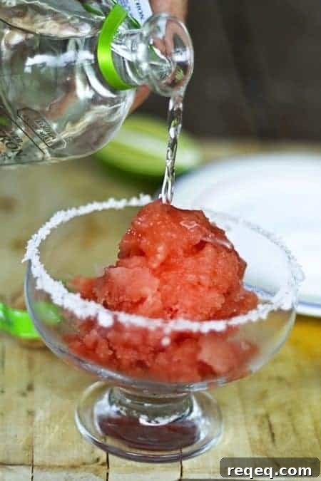 Watermelon Lime Sorbet and Frozen Margaritas | www.foodiewithfamily.com