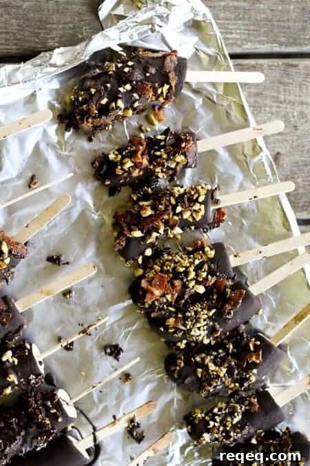 Elvis-Style Frozen Bananas with Chocolate, Peanuts & Bacon 2 Elvis Banana Ice Pops | www.foodiewithfamily.com