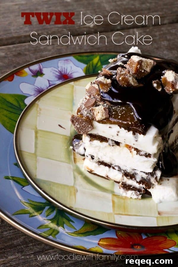 Twix Ice Cream Sandwich Cake Recipe: No-Bake Chocolate Caramel Dessert 4 Twix Ice Cream Sandwich Cake for No-Bake summer sweet tooth satisfaction