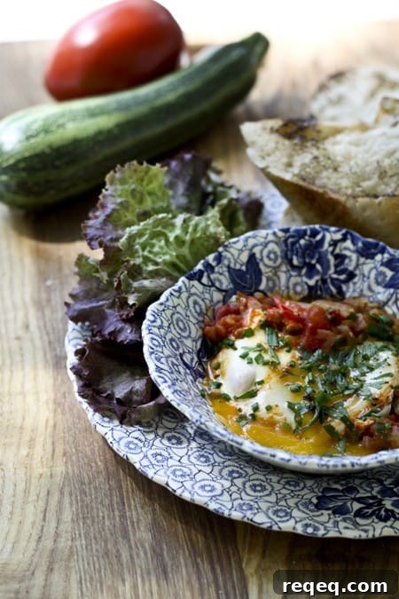 Make a fast, flavourful, garden-fresh, garlicky tomato sauce and then poach eggs directly in the sauce for a classic Shakshuka.