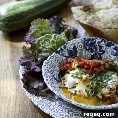 Make a fast, flavourful, garden-fresh, garlicky tomato sauce and then poach eggs directly in the sauce for a classic Shakshuka.