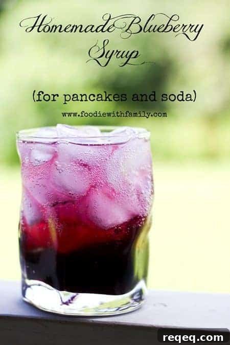 Blueberry Syrup for Pancakes & Homemade Soda — Make-Ahead Recipe Mondays 2 Homemade Blueberry Syrup for pancakes, waffles, French toast, and SODA! | www.foodiewithfamily.com