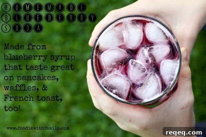 Blueberry Syrup for Pancakes & Homemade Soda — Make-Ahead Recipe Mondays 4 Homemade Blueberry Syrup for pancakes, waffles, French toast, and SODA! | www.foodiewithfamily.com