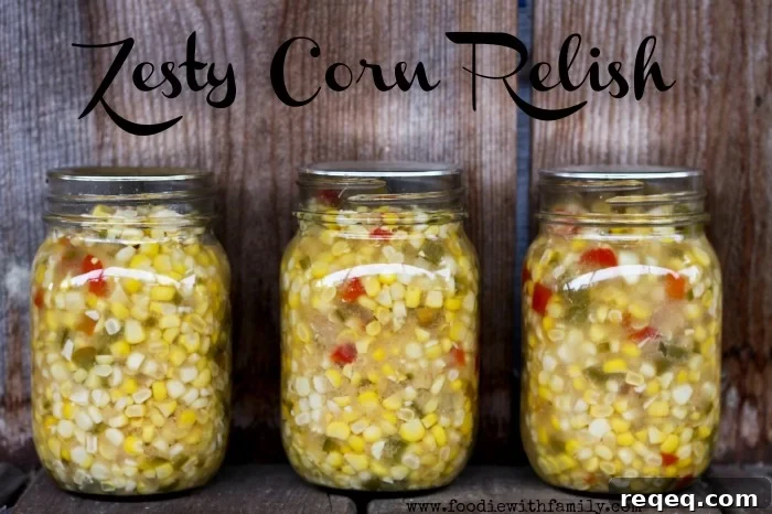 Zesty Corn Relish Canning Guide: Step-by-Step Recipe and Tips 2 Zesty Corn Relish | www.foodiewithfamily.com