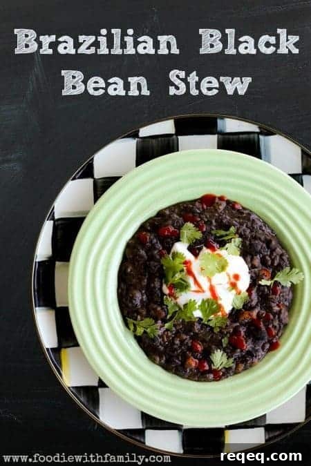 Brazilian Black Bean Stew with Roasted Sweet Potatoes 2 Brazilian Black Bean Stew | www.foodiewithfamily.com