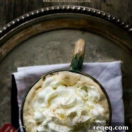 Pumpkin Spice Chai Latte made with real pumpkin | www.foodiewithfamily.com