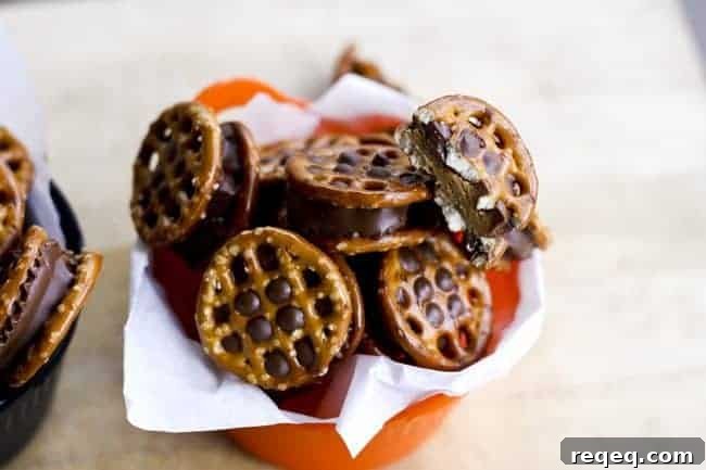2-ingredient Reese's Pretzel Bites at www.foodiewithfamily.com