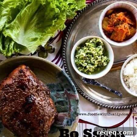 Make-Ahead Bo Ssäm: Korean Pork Roast Lettuce Wraps for Weeknights 4 Bo Ssäm Korean Pork Roast Lettuce Wraps from www.foodiewithfamily.com