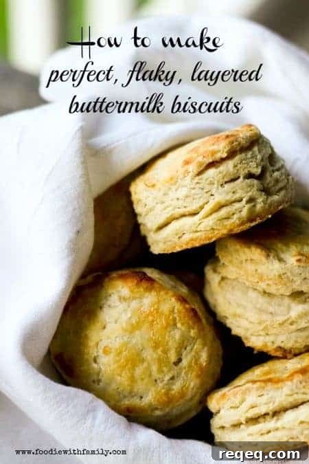 Buttermilk Biscuits: Make, Freeze, and Bake Later for Fresh Results 2 How to make Perfect, Flaky, Layered, Buttermilk Biscuits with www.foodiewithfamily.com