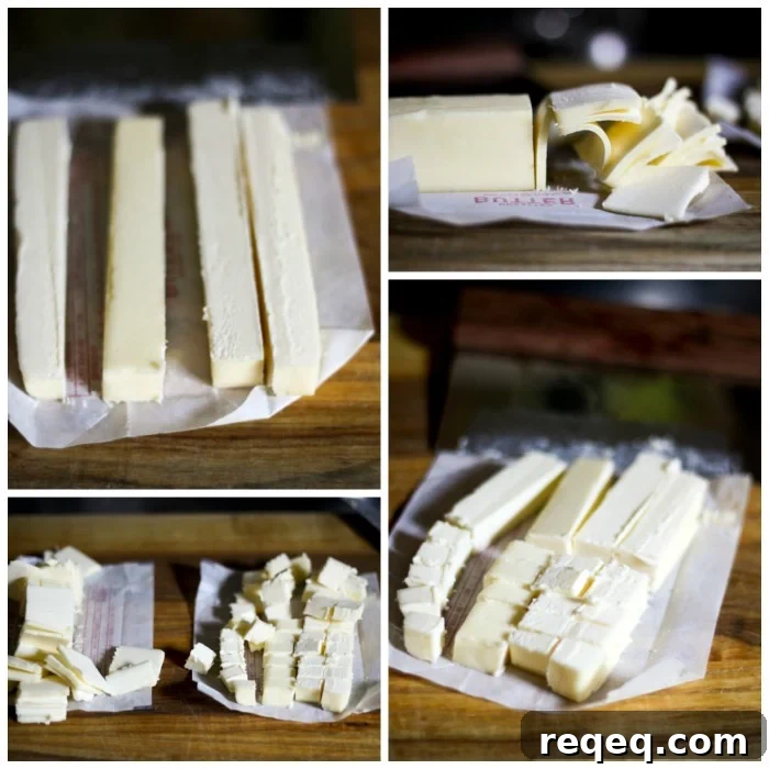 Buttermilk Biscuits: Make, Freeze, and Bake Later for Fresh Results 4 How to cut your butter for perfect, flaky, layered buttermilk biscuits. www.foodiewithfamily.com