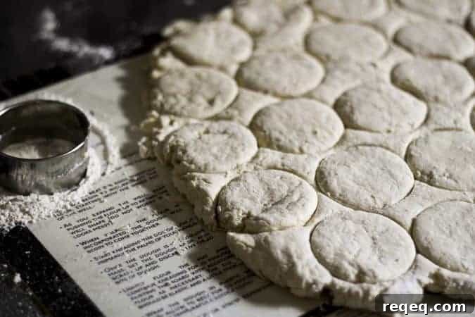 Buttermilk Biscuits: Make, Freeze, and Bake Later for Fresh Results 6 Buttermilk Biscuits ready to be baked or frozen at www.foodiewithfamily.com