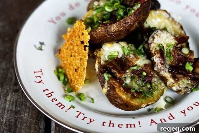 Bacon Cheddar Potato Skins — Win a Year’s Supply of Bacon 5 Extreme Bacon Cheddar Potato Skins + how to win a year's supply of bacon www.foodiewithfamily.com