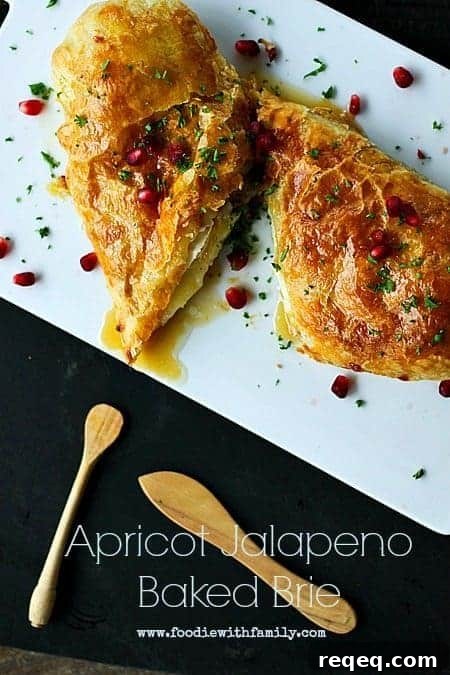 Baked Apricot and Jalapeno Brie www.foodiewithfamily.com