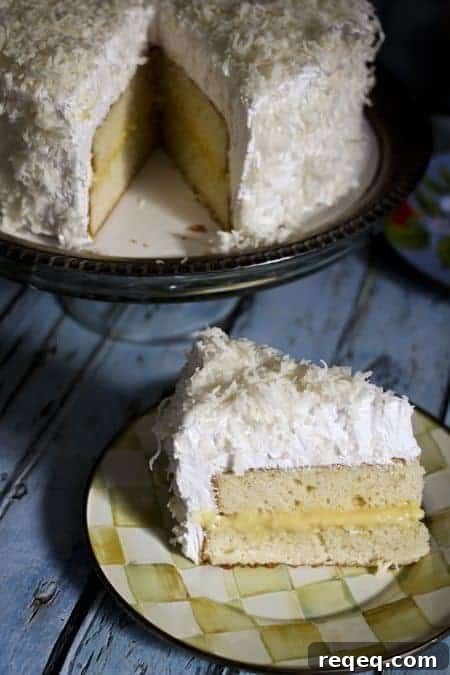 Coconut Lemon Cake Recipe with Zesty Glaze 2 Coconut Lemon Cake on foodiewithfamily.com