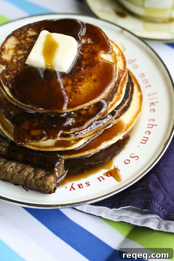 Out of maple or pancake syrup? Never fear! Smooth, thick, and rich, this pantry friendly Brown Sugar and Butter Pancake Syrup is simply delicious. It comes together quicker than quick and tastes so good you may find yourself never buying pancake syrup again!