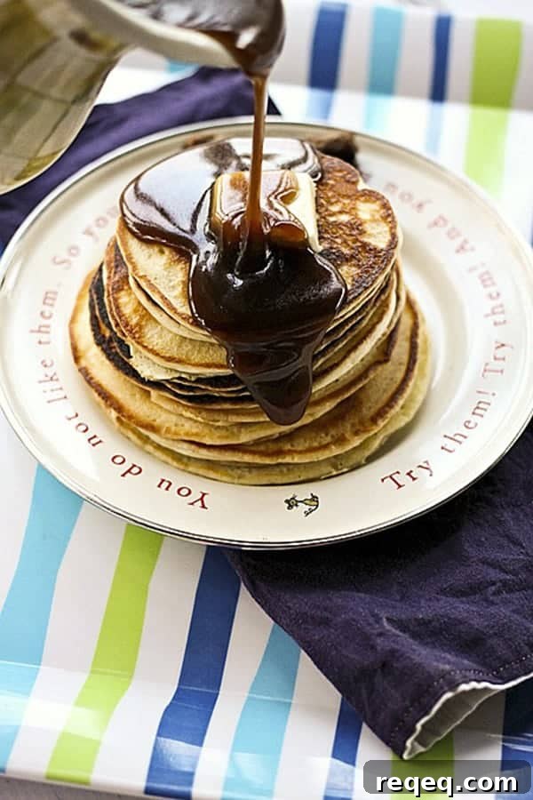 Out of maple or pancake syrup? Never fear! Smooth, thick, and rich, this pantry friendly Brown Sugar and Butter Pancake Syrup is simply delicious. It comes together quicker than quick and tastes so good you may find yourself never buying pancake syrup again!