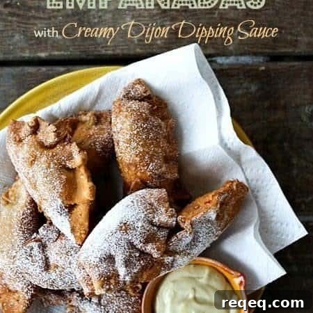 Monte Cristo Empanadas with Creamy Dijon Dipping Sauce #Superbowlsnacks #Superbowl #DudeFoodWeek