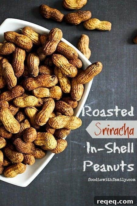 Sriracha-Roasted In-Shell Peanuts: Spicy Crunch Snack Recipe 2 Sriracha Roasted In-Shell Peanuts #snackfood #healthysnacks foodiewithfamily.com