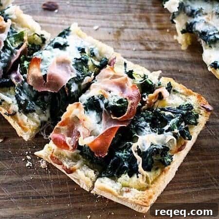 White Spinach French Bread Pizza