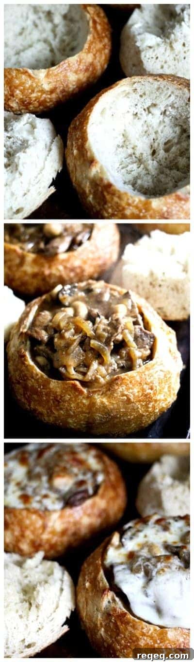Philly Cheesesteak Stew Recipe: Savory Comfort in One Pot 3 Philly Cheesecake Stew Collage foodiewithfamily.com #Stew #ComfortFood