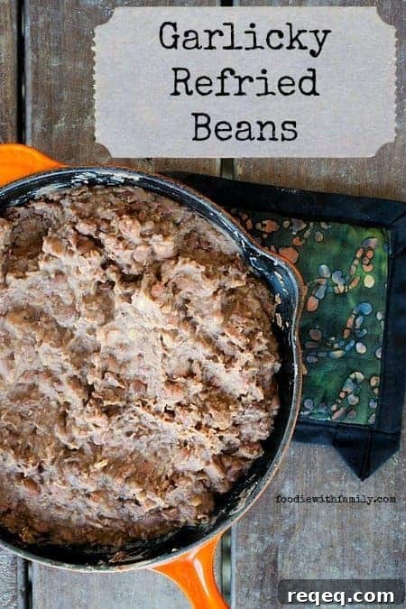 Garlicky Refried Beans from scratch #HealthyFoods #Recipe