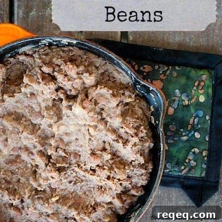 Garlicky Refried Beans from scratch #HealthyFoods #Recipe