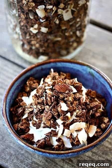 Almond Joy Granola: Chocolate, Almond & Coconut Crunch 3 Almond Joy Granola: Chocolate, Almond, & Coconut