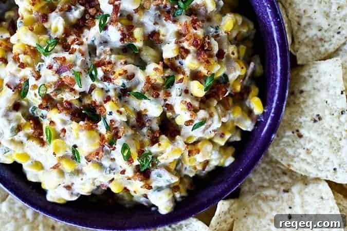 Spicy Bacon Corn Dip (Slow Cooker Recipe) 3 Slow Cooker Spicy Bacon and Corn Dip from foodiewithfamily.com #Slowcooker #Dip #snacks #sidedishes
