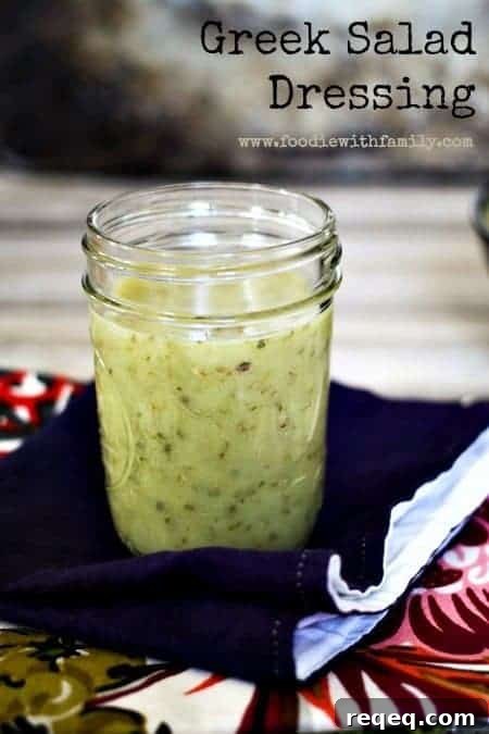 Greek Salad Dressing from foodiewithfamily.com #Lemon #Garlic #Oregano #OliveOil