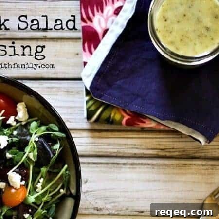 Greek Salad Dressing from foodiewithfamily.com #Lemon #Garlic #Oregano #OliveOil