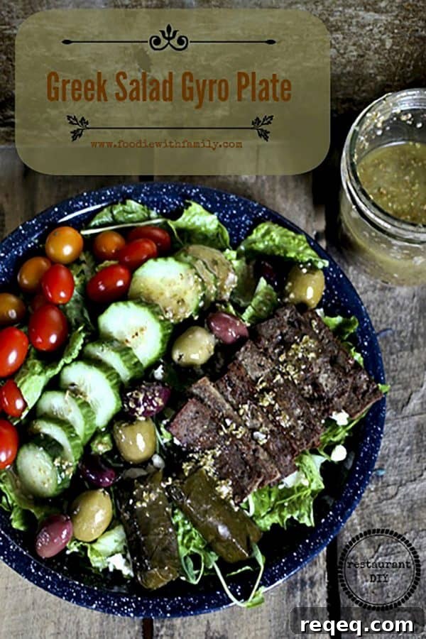Greek Salad Gyro Plate Recipe for Restaurant-Style Gyros 4 Greek Gyro Salad Plate from foodiewithfamily.com