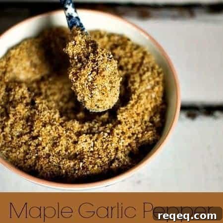 Maple Garlic Pepper Rub Recipe for Grilled Meats and Veggies 3 Maple Garlic Pepper Rub for Chicken and Pork #spicerubs