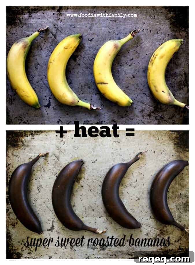 Caramelized Roasted Banana Milkshake Recipe 3 Roasting bananas to increase sweetness from foodiewithfamily.com