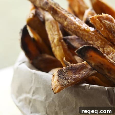 Crispy Oven-Baked Sweet Potato Fries That Always Turn Out Perfect 7 Guaranteed Crispy BAKED Sweet Potato Fries from foodiewithfamily.com