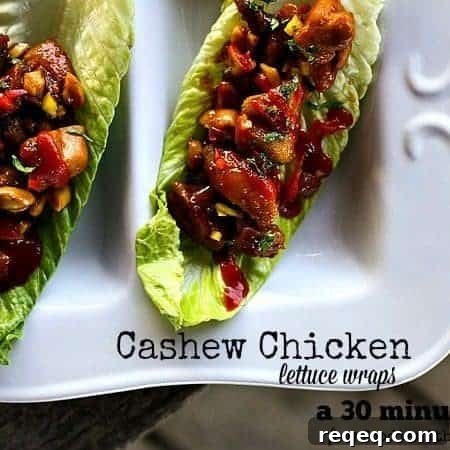 Cashew Chicken Lettuce Wrap Recipe — Crunchy Asian-Inspired Wraps 4 Cashew Chicken Lettuce Wraps. A healthy 30 Minute Meal from foodiewithfamily.com