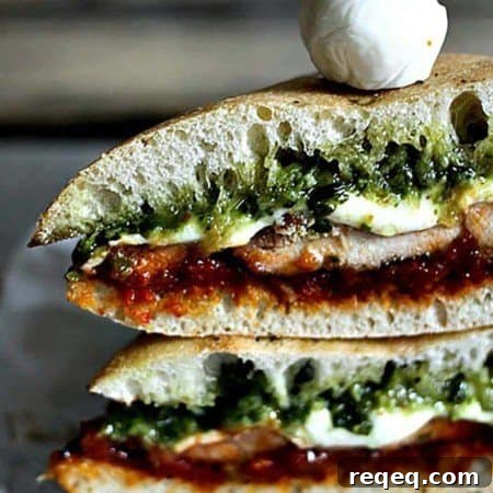 Grilled Chicken Melt with Pesto & Sun‑Dried Tomato Spread 6 Grilled Chicken Melt with Pesto and Sun Dried Tomato Spread from foodiewithfamily.com