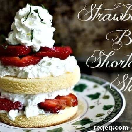 Strawberry Basil Shortcake Stacks with Creamy Mascarpone 4 Strawberry Basil Shortcake Stacks from foodiewithfamily.com