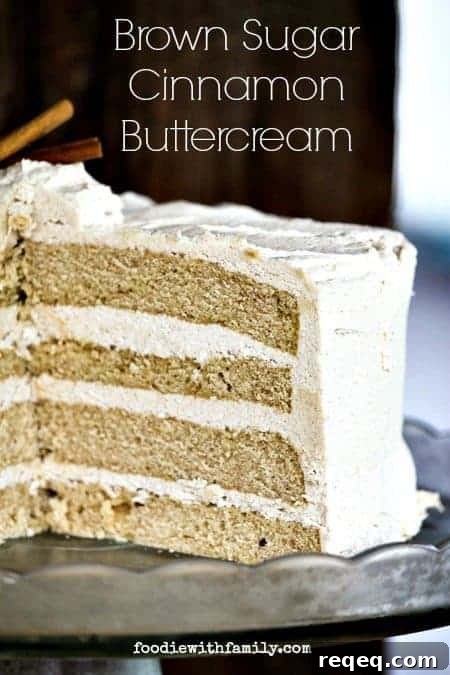 Brown Sugar Cinnamon Buttercream Frosting Recipe — Rich Spiced Icing 3 Brown Sugar Cinnamon Buttercream is flecked with crunchy bits of brown sugar and tastes reminiscent of a snickerdoodle cookie. foodiewithfamily.com