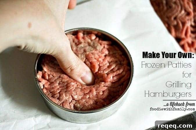 How to Make and Freeze Burger Patties for Perfect Grilling 2 Make Your Own Frozen Patties for Grilling Hamburgers. #Lifehack foodiewithfamily.com