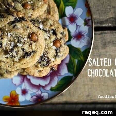 Salted Caramel Chocolate Chunk Cookies from foodiewithfamily.com