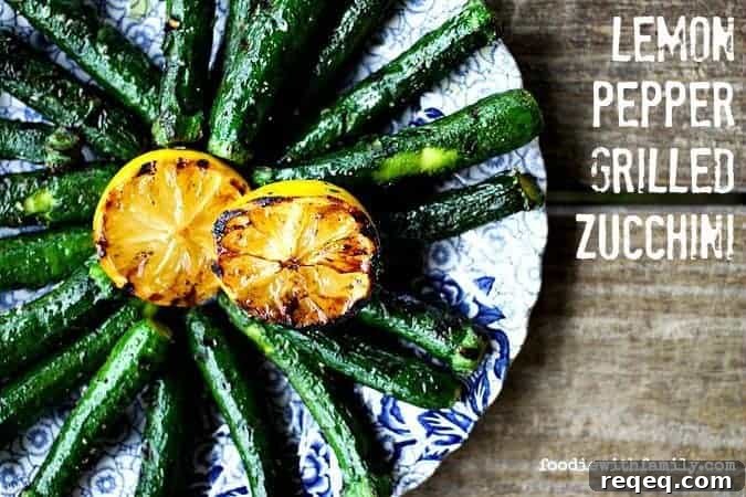 Lemon Pepper Grilled Zucchini Recipe for Perfect Summer Sides 2 Lemon Pepper Grilled Zucchini. Simple summer side dish that knocks your socks off. foodiewithfamily.com