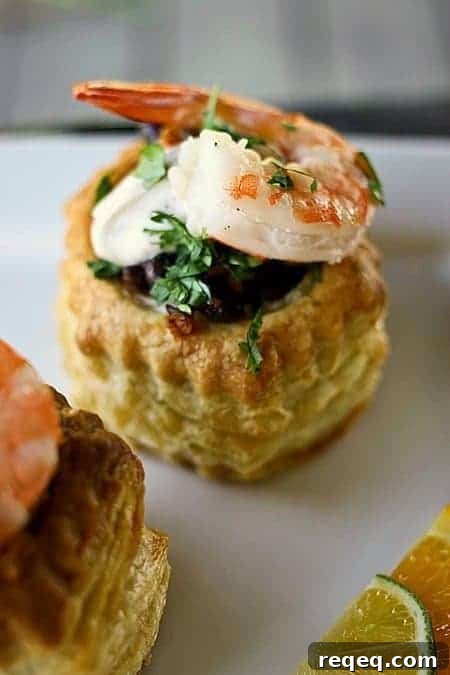 Carnival Shrimp and Black Bean Puff Pastry Cups 3 Carnival Black Bean and Shrimp Puff Pastry Cups from foodiewithfamily.com #WorldCup