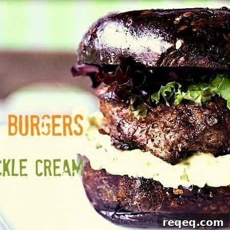 Bagel Burgers with Dill Pickle Cream Cheese #burgerweek foodiewithfamily.com