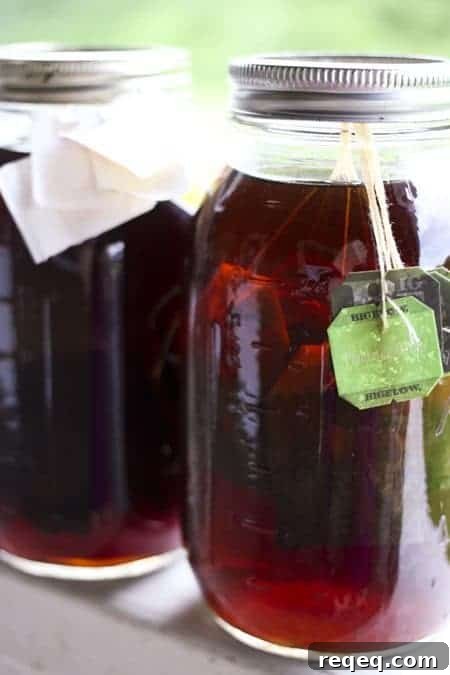 Starbucks-Style Shaken Iced Tea Recipe with Iced Tea Concentrate 5 Shaken Iced Tea poured