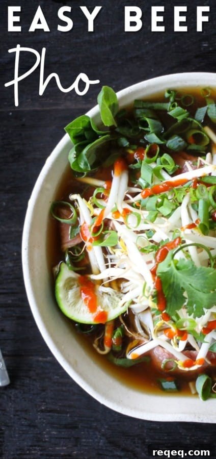 Pho: Authentic Vietnamese Beef Noodle Soup Recipe 13 Easy Pho recipe: fragrant beef broth, slices of beef, rice noodles, sprouts, cilantro and basil, hot peppers, and a squeeze of lime!
