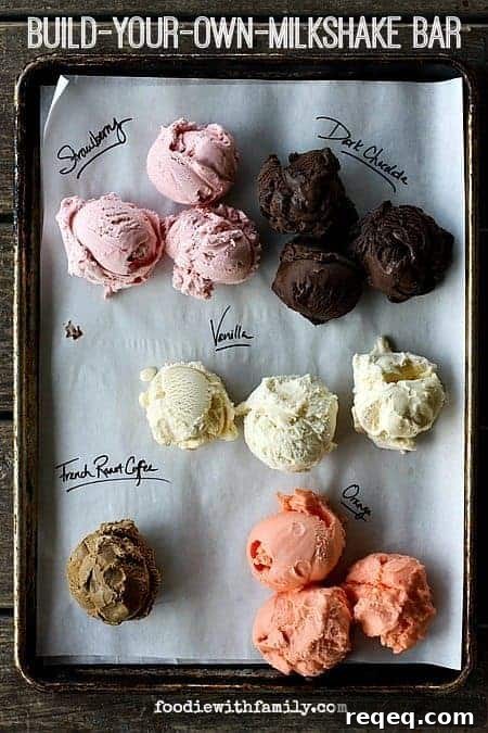Build Your Own Milkshake Bar on foodiewithfamily.com