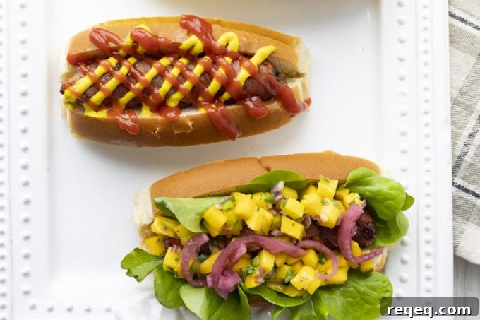 Smoky Bacon-Wrapped Hot Dogs with Crispy Grill Finish 5 Bacon Wrapped Hot Dogs are chewy, crisp, bacon-wrapped, juicy hot dogs and are worth every second of the tiny bit of extra effort they take.