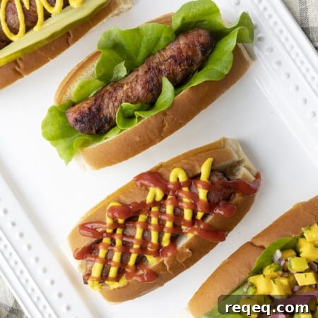 Smoky Bacon-Wrapped Hot Dogs with Crispy Grill Finish 8 Bacon Wrapped Hot Dogs are chewy, crisp, bacon-wrapped, juicy hot dogs and are worth every second of the tiny bit of extra effort they take.