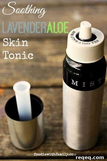 Lavender Aloe Skin Tonic for Calming & Hydrating Sensitive Skin 2 Soothing Lavender Aloe Skin Tonic for irritated or sunburned skin