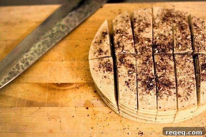 Za'atar Tortilla Strips for Salads, Dips & Snacks 3 Prepping Baked Za'atar Tortilla Strips for Salad or Snacking